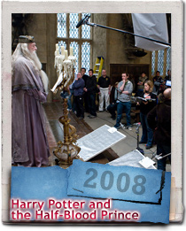 Behind the scenes with Michael Gambon as Albus Dumbledore and director David Yates