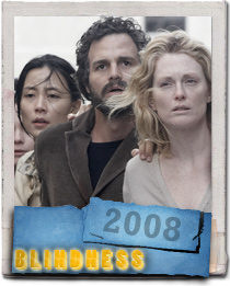 Julianne Moore leads a group in Blindness