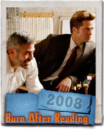 George Clooney & Brad Pitt on the set of the Coen Brothers new film Burn After Reading