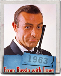 Sean Connery is James Bond 007 in From Russia with Love