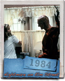 Heather Langenkamp fights Freddy Krueger in Nightmare on Elm Street 1984