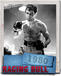 Robert De Niro is Jake La Motta in the 1980 Martin Scorsese boxing drama Raging Bull